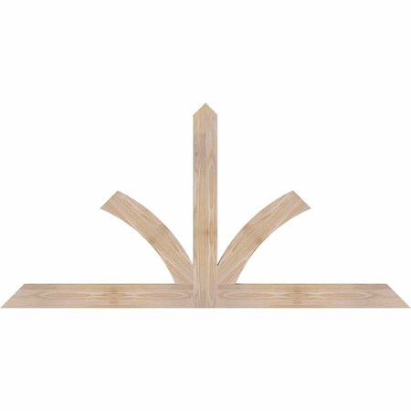 Ekena Millwork Richland Smooth Timber Gable Bracket, Douglas Fir, 60"W x 30"H x 1 1/2"D x 3 1/2"F, 12/12 Pitch GBW060X30X0204RIC00SDF